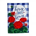 thumbnail image 2 of Plaid Patriotic Geraniums Flag 2 Sided House Banner, 2 of 2
