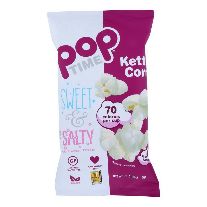 Poptime Kettle Cooked Popcorn, Sweet & Salty, 7 Oz