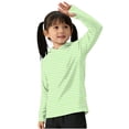 thumbnail image 6 of Riecok Boys Girls Rash Guard Shirt Long Sleeve Sun Protection Pullover Breathable Hooded Tops Hiking Workout Clothes Green 160, 6 of 6