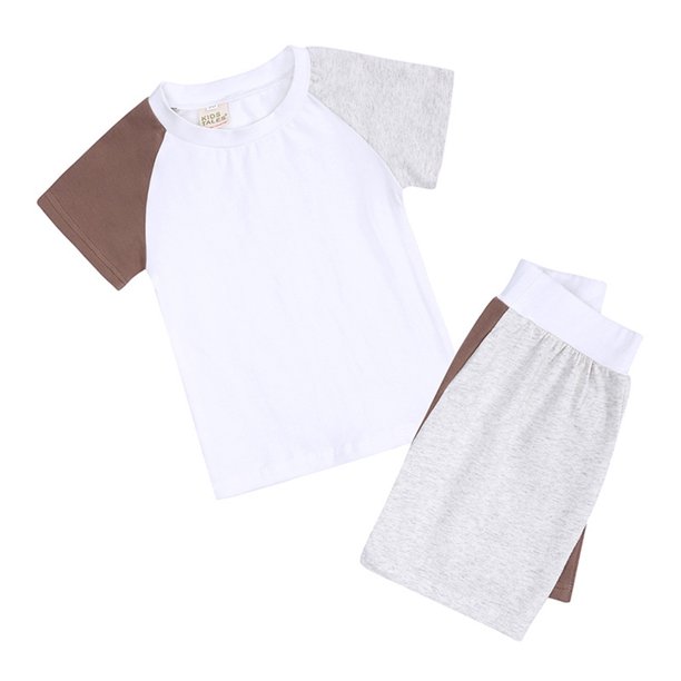 Gibobby Conjunto de Sudadera y Leggings de Lana Camiseta de verano Unisex para niños pequeños y bebés, pantalones cortos de algodón de retazos suaves, ropa de(Café, 7-8 Años)