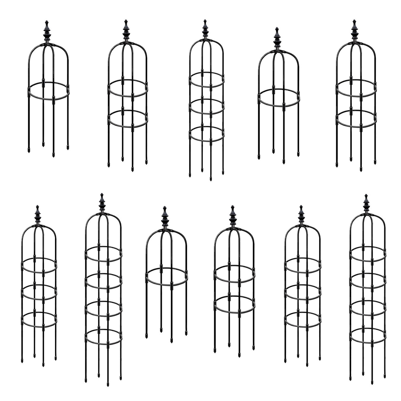 Garden Trellis Plant Support Cages Plant Cages & Supports for Vine Crop Green Plant Support Rings Bracket Plant Trellie