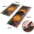 thumbnail image 2 of Boho Kitchen Rugs Sets of 2, Floral Mushroom Anti Fatigue Cushioned Kitchen Mat for Floor, Standing, Sun Moon Non Skid Washable Kitchen Rugs and Mats, 18'''' x 30'''' + 18'''' x 48'''', Black, 2 of 6