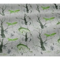 thumbnail image 5 of oneOone Cotton Jersey Green Fabric Deer Craft Projects Decor Fabric Printed By The Yard 58 Inch Wide, 5 of 6