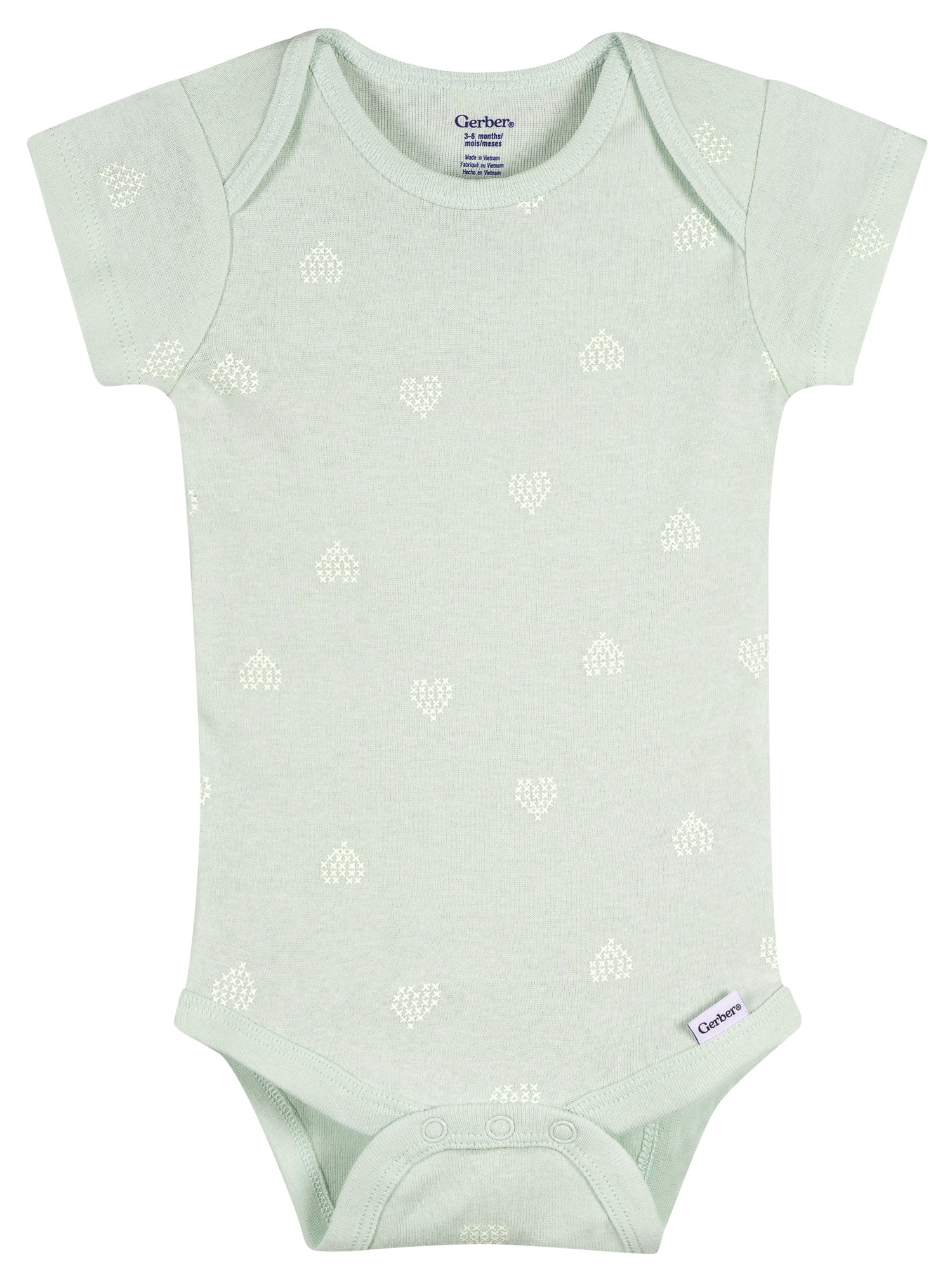 Gerber Baby Neutral Short Sleeve Onesies, 8-Pack, Sizes 0/3 Newborn - 12 Months