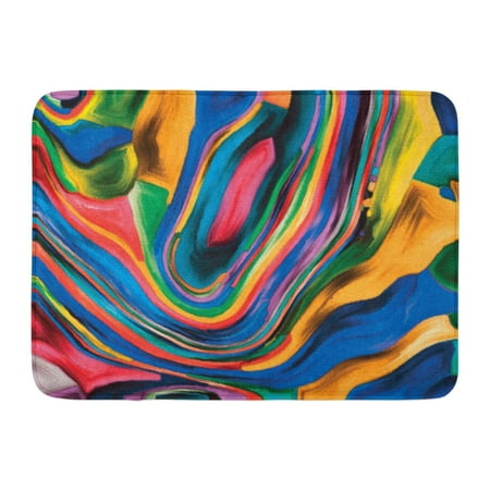 M/t Fluid - KDAGR Microcosm Series Colorful for Works on Organic Designs Fluid Forms and Abstract Compositions Doormat Floor Rug Bath Mat 23.6x15.7 inch