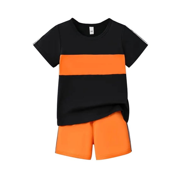 Toddler Boy Clothes Kids Teen Summer Short Sleeve T-Shirt and Shorts Outfit 2 Piece Sweatsuit Clothing Set 3-10T