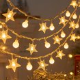 thumbnail image 4 of Guirnalda de luces LED con forma de copo de nieve para árbol de Navidad, decoración para árbol de Navidad, guirnaldas de luces de hadas, adornos colgantes para fiesta en casa, Año Nuevo 2024, 4 of 5