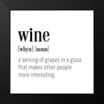 thumbnail image 2 of CAD Designs 12x12 Black Modern Framed Museum Art Print Titled - Wine Definition, 2 of 5