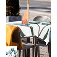 thumbnail image 5 of Boanket Outdoor Tablecloth with Umbrella Hole for Patio/Picnic/Party/Camping, Teal Turquoise Tulip Waterproof Table Cloth Square Cover Washable, Botanical Floral Petal Plants (60"x 60"), 5 of 7