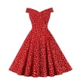 thumbnail image 1 of Vestidos Para Mujer Vestidos de Regreso A Casa Estampado Floral en La Playa Fuera Del Hombro Vestido de Columpio Hasta La Rodilla Odeerbi  ODB154320, 1 of 8