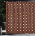 thumbnail image 3 of Ambesonne Ethnic Shower Curtain, Tribal Culture Inspired Art, 69"Wx84"L, Brown Vermilion Marigold, 3 of 4