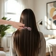 thumbnail image 4 of Unique Bargains 1 Pc Long Handle Hair Comb Purple White Acetate Sheet, 4 of 5