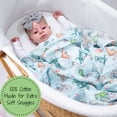 thumbnail image 4 of LollyBanks Baby Blanket, 100% Cotton Muslin Swaddle for Baby Boys and Girls, Soft and Breathable 47 x 47 Inches Receiving Blanket, Lightweight Newborn Swaddle Blankets, Registry (Animal Bike Print), 4 of 6