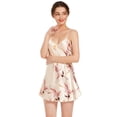 thumbnail image 4 of LYMAYTER Women's Satin Nightgowns Adjustable Spaghetti Strap Negligees V Neck Slip Dress Lingerie S-2XL, 4 of 8