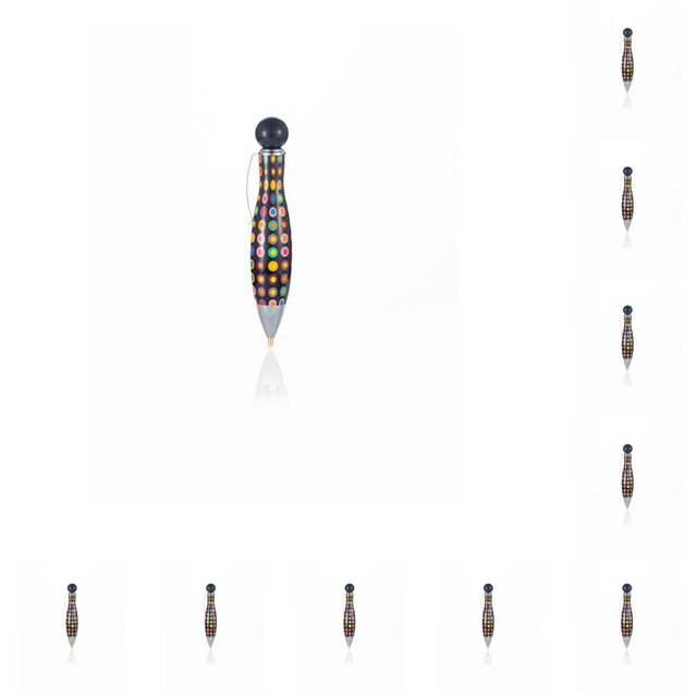 Ounissouiy Pluma de pintura de diamantes de imitación estilo de bolos herramienta de perforación multifuncional de plástico accesorios de bordado negro 10piezas Ounissouiy CBP374193