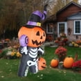 thumbnail image 1 of Esqueleto de calabaza inflable perfecl Decoración de Halloween 6 pies, 1 of 8