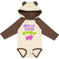 thumbnail image 3 of Inktastic Best Lil Sister Ever Girls Long Sleeve Baby Bodysuit, 3 of 5