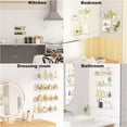 thumbnail image 6 of 15 Inch Wall Shelf Set of 4 Clear Acrylic Floating Shelves W/Guardrail for Living Room Kitchen Bathroom Bedroom, 6 of 11