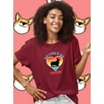 thumbnail image 2 of My Corgi Is My Valentine Vintage T-Shirt Women -Image by Shutterstock, Female x-Large, 2 of 4