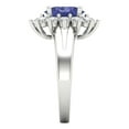 thumbnail image 3 of 2.72 ct Oval Cut Simulated Tanzanite with Simulated Diamond Halo Accents 14K White Gold Womens Engagement Ring, 3 of 5