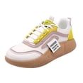 thumbnail image 3 of Calzado Deportivo con Suela Gruesa, Suela de Goma Impermeable Antideslizante, Transpirable, Calzado Informal de Moda para Mujer para Actividades Al Ai , amarillo 38, 3 of 8