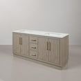 thumbnail image 4 of Water Creation 72" Wood Double Bathroom Vanity in Gray Oak/Gold, 4 of 12