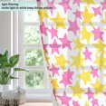 thumbnail image 4 of Yayeee Window Curtains Set of 2 for Living Room Light Filtering 63"x52", Yellow Stars Pattern, 4 of 7