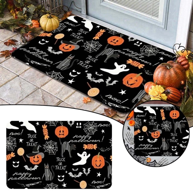TIELUTT Halloween Flannel Carpet for Living Room and Bedroom Decorative Rug with Print Design Rugs for Living Room Rugs Fuzzy Comfortable Throw Blankets down Lap Blankets and Throws Bedroom Carpets