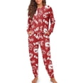 thumbnail image 4 of Tutolipy Christmas Pjs Set for Women Snowman Printed Sleepwear Crewneck Loungewear Long Sleeve Tops Jogger Pants Pajama Sets, L, 4 of 7