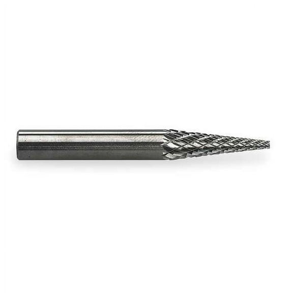 Widia Carbide Bur,Pointed Cone,1/4",Double Cut M41490