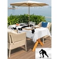 thumbnail image 4 of Outdoor Tablecloth with Umbrella Hole and Zipper, Hockey Rectangle Table Cloth 60x84 Inch Waterproof Tablecloth, Modern Funny Minimalist Sports Geometric Picnic Table Cover for Patio Camping, 4 of 7