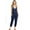 Navy Blue, variant on Wasabi & Mint Women's Comfy Lounge Cropped Jumpsuit  (Navy Blue, Medium)