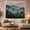 Forest Fog, variant on Mountain Lake Forest with Main Stand Evergreen Trees, Mystical Fantasy for Space Lovers, Galaxy Room Decor, Housewarming Gift, Tapestry Wall Hanging for Bedroom and Dorm