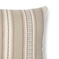 thumbnail image 4 of Mainstays Classic Woven Stripe Decorative Square Pillow, 18x18, Tan, Single, 4 of 4