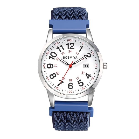Avaner Unisex Elastic Band Watch: Men Women Easy Read Quartz Analog with Date 24 Hour Military Dial Stretch Braided Strap Wristwatch