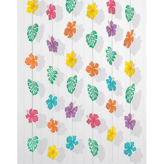 Summer Hibiscus Flower Tropical Beach Luau Theme Party String Decorations