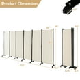 thumbnail image 3 of Costway 6-Panel Folding Room Divider 6FT Rolling Privacy Screen with Lockable Wheels White, 3 of 10