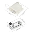 thumbnail image 2 of Unique Bargains 5-6mm Glass Door Single Head Magnetic Catch Latch ABS White with Clamp 2 Set, 2 of 6
