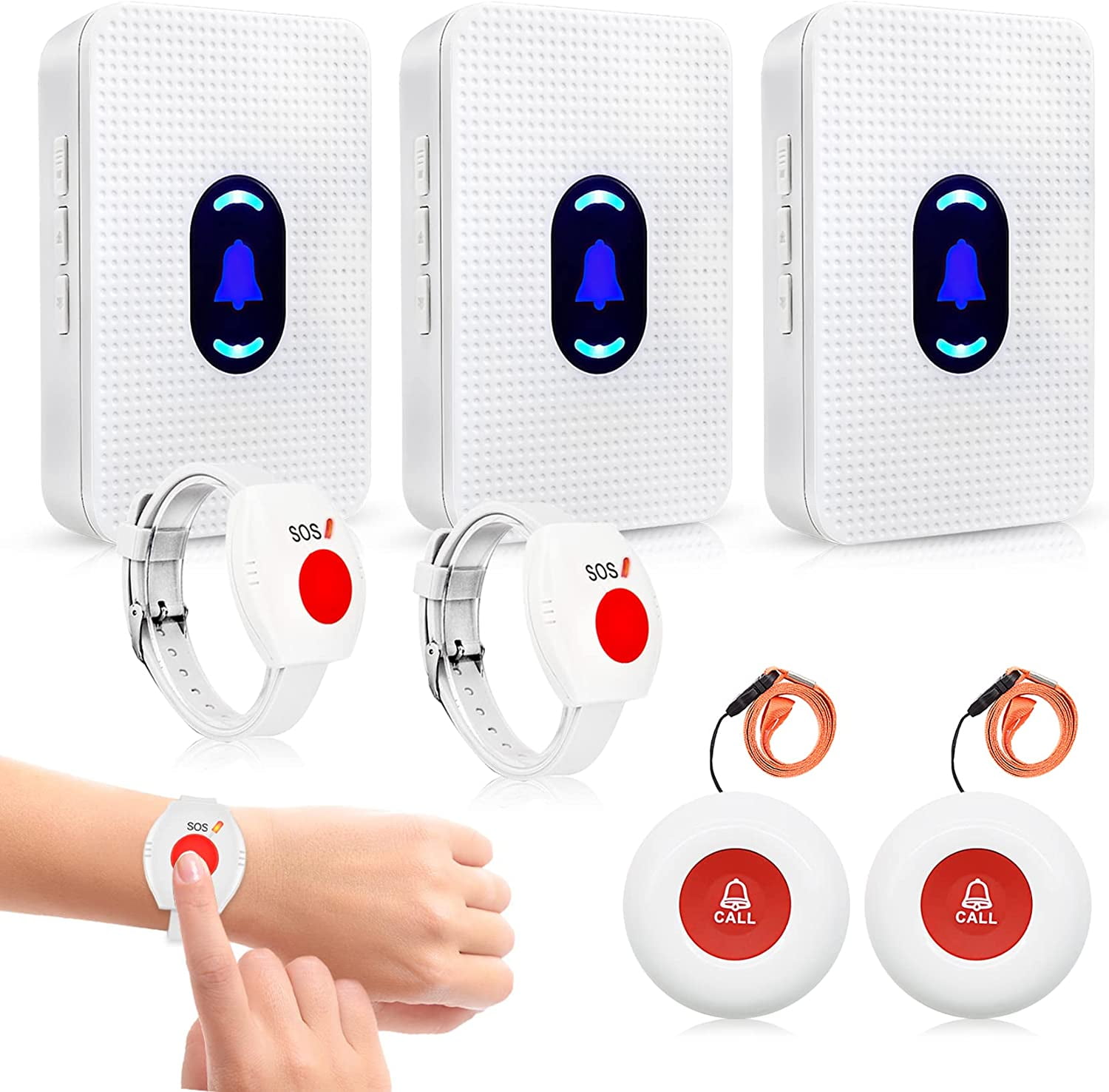 Daytech Wireless Caregiver Pager Call Button Elderly Medical Nurse Alert System For Elderly