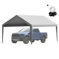 thumbnail image 3 of VEVOR Carport Replacement Canopy Cover 12 x 20 ft, Garage Top Tent Shelter Tarp Heavy-Duty Waterproof & UV Protected, Easy Installation with Ball Bungees,Grey (Only Top Cover, Frame Not Include), 3 of 9