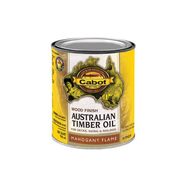 Cabot 1945905 Australian Timber Oil, Mahogany Flame, 1 Qt