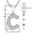 thumbnail image 4 of Dazzlingrock Collection 0.10 Carat (ctw) Round White Diamond Fancy Letter 'C' Initial Pendant 1/10 CT, 14K White Gold, 4 of 6