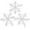 E, variant on LanSuare 3Pcs Christmas Snowflake Ornaments, 5.9Inch Plastic White Snow Flakes Ornaments, for Christmas Indoor, Winter Wonderland Decor
