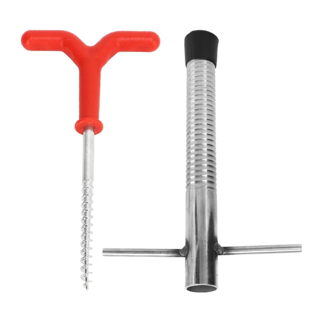 Taladro para estacas de hielo, rosca de acero inoxidable, multifuncional, para pesca en hielo, para carpas y refugios.