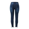 thumbnail image 7 of Mashaouyo Women's Jeans Womens Classic Jeans Casual Slim High Waist Blue Denim Pencil Pants Trousers Clothing Sale, 7 of 7