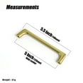 thumbnail image 6 of Goo-Ki Brushed Gold Cabinet Pulls with 5'' Hole Centers, Modern Style Zinc Alloy Cabinet Handles for Dresser,Wardrobe,Cupboard- 6 Pack, 6 of 6