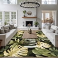 thumbnail image 3 of 6'x9' Area Rugs, Summer Green Leaf Indoor Outdoor Area Rug for Living Room Bedroom, Botanical Watercolor Tropical Plants Washable Bathroom Rugs Kitchen Floor Carpet Mats Home Decor Aesthetic, 3 of 8