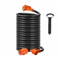 50ft RV Extension Cord 50 Amp, Heavy Duty STW RV Power Cord NEMA 14-50P/R, LED Handle, 15A Adapter, for RVs Campers Trailers ETL Listed