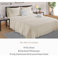 thumbnail image 3 of King Sheets Set Thread Count Sateen Weave Pc Long Staple Cotton Hotel Luxury Deep Pocket King Bed Sheets, 3 of 9