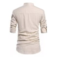 thumbnail image 2 of Camisa Cuello Mao Manta Hombre Casual Slim Fit Manga Larga, 2 of 4
